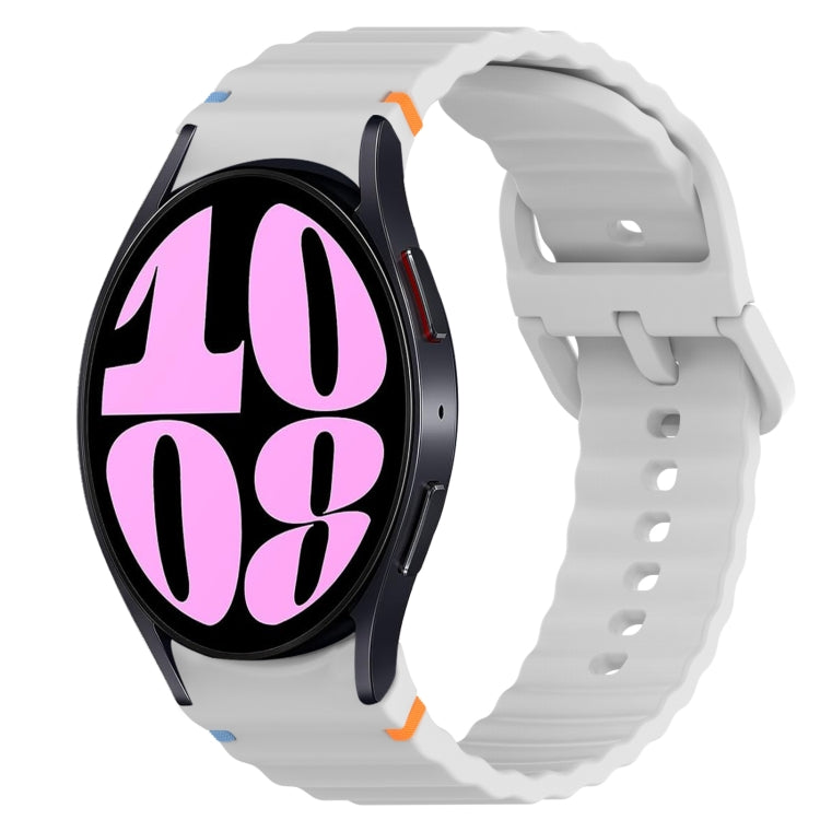 Bracelet de montre en silicone à dégagement rapide avec coutures à grain ondulé, For Samsung Galaxy Watch 6 40mm, For Samsung Galaxy Watch 6 Classic 43mm, For Samsung Galaxy Watch 5 Pro Golf Edition, For Samsung Galaxy Watch 5 Golf Edition             ...