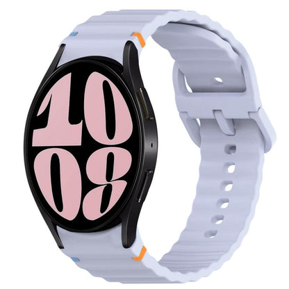 Bracelet de montre en silicone à dégagement rapide avec coutures à grain ondulé, For Samsung Galaxy Watch 6 40mm, For Samsung Galaxy Watch 6 Classic 43mm, For Samsung Galaxy Watch 5 Pro Golf Edition, For Samsung Galaxy Watch 5 Golf Edition             ...