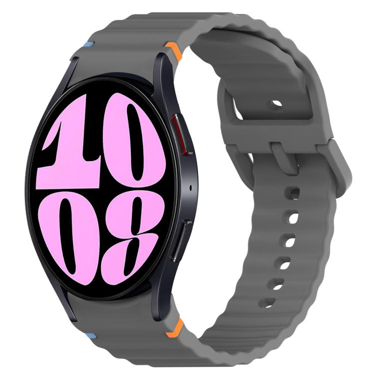 Bracelet de montre en silicone à dégagement rapide avec coutures à grain ondulé, For Samsung Galaxy Watch 6 40mm, For Samsung Galaxy Watch 6 Classic 43mm, For Samsung Galaxy Watch 5 Pro Golf Edition, For Samsung Galaxy Watch 5 Golf Edition             ...