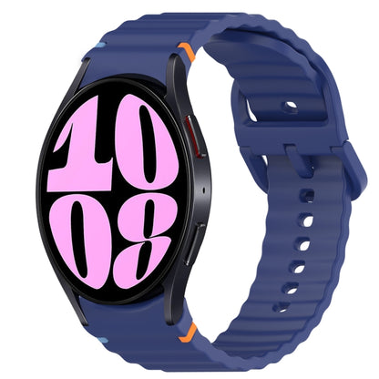 Bracelet de montre en silicone à dégagement rapide avec coutures à grain ondulé, For Samsung Galaxy Watch 6 40mm, For Samsung Galaxy Watch 6 Classic 43mm, For Samsung Galaxy Watch 5 Pro Golf Edition, For Samsung Galaxy Watch 5 Golf Edition             ...
