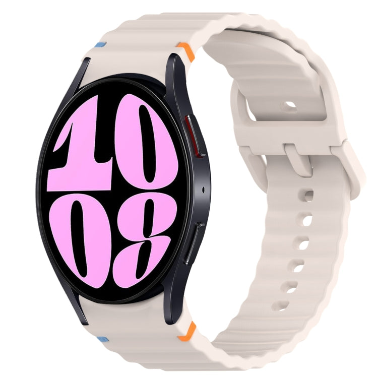 Bracelet de montre en silicone à dégagement rapide avec coutures à grain ondulé, For Samsung Galaxy Watch 6 40mm, For Samsung Galaxy Watch 6 Classic 43mm, For Samsung Galaxy Watch 5 Pro Golf Edition, For Samsung Galaxy Watch 5 Golf Edition             ...