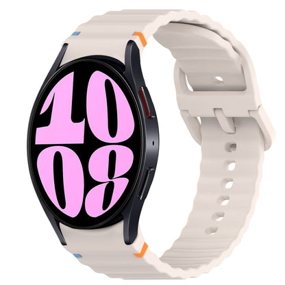 Bracelet de montre en silicone à dégagement rapide avec coutures à grain ondulé, For Samsung Galaxy Watch 6 40mm, For Samsung Galaxy Watch 6 Classic 43mm, For Samsung Galaxy Watch 5 Pro Golf Edition, For Samsung Galaxy Watch 5 Golf Edition             ...