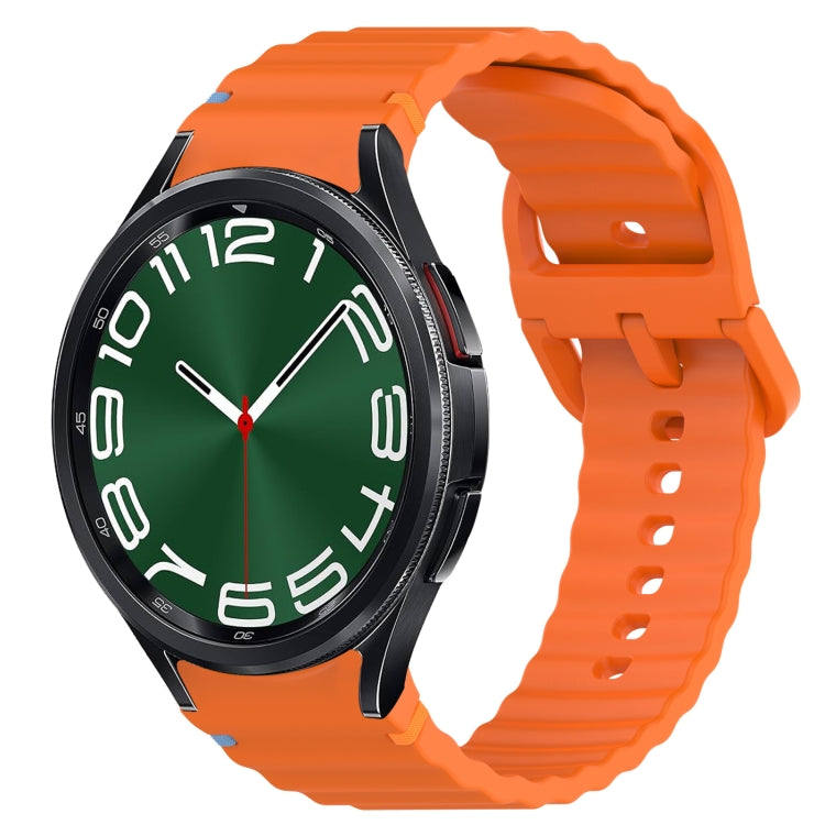 Bracelet de montre en silicone à dégagement rapide avec coutures à grain ondulé, For Samsung Galaxy Watch 6 40mm, For Samsung Galaxy Watch 6 Classic 43mm, For Samsung Galaxy Watch 5 Pro Golf Edition, For Samsung Galaxy Watch 5 Golf Edition             ...