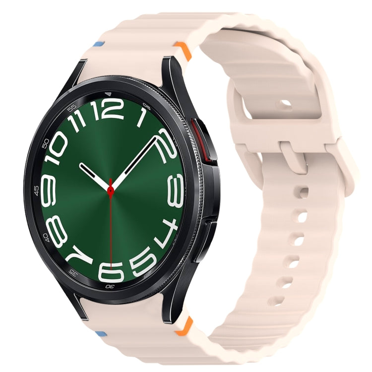 Bracelet de montre en silicone à dégagement rapide avec coutures à grain ondulé, For Samsung Galaxy Watch 6 40mm, For Samsung Galaxy Watch 6 Classic 43mm, For Samsung Galaxy Watch 5 Pro Golf Edition, For Samsung Galaxy Watch 5 Golf Edition             ...