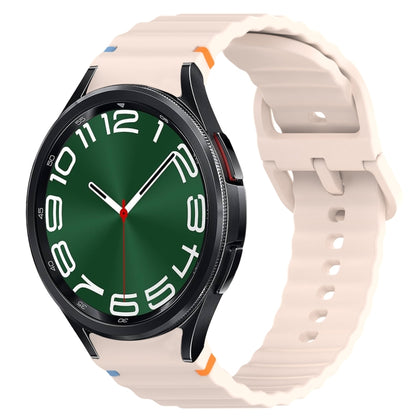 Bracelet de montre en silicone à dégagement rapide avec coutures à grain ondulé, For Samsung Galaxy Watch 6 40mm, For Samsung Galaxy Watch 6 Classic 43mm, For Samsung Galaxy Watch 5 Pro Golf Edition, For Samsung Galaxy Watch 5 Golf Edition             ...