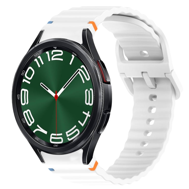 Bracelet de montre en silicone à dégagement rapide avec coutures à grain ondulé, For Samsung Galaxy Watch 6 40mm, For Samsung Galaxy Watch 6 Classic 43mm, For Samsung Galaxy Watch 5 Pro Golf Edition, For Samsung Galaxy Watch 5 Golf Edition             ...