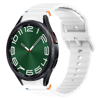 Bracelet de montre en silicone à dégagement rapide avec coutures à grain ondulé, For Samsung Galaxy Watch 6 40mm, For Samsung Galaxy Watch 6 Classic 43mm, For Samsung Galaxy Watch 5 Pro Golf Edition, For Samsung Galaxy Watch 5 Golf Edition             ...