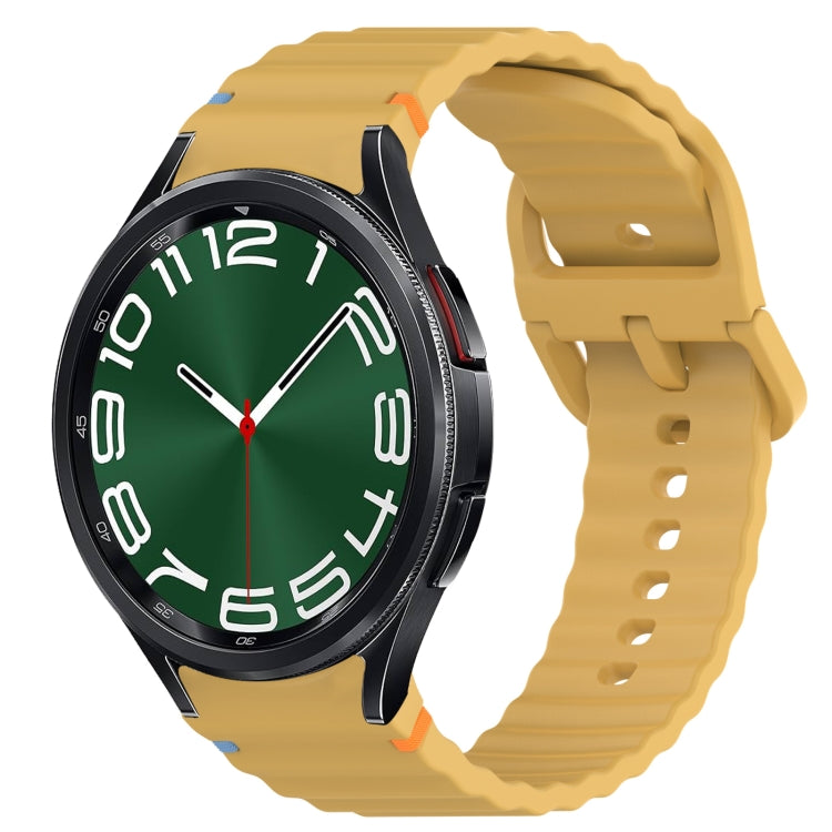 Bracelet de montre en silicone à dégagement rapide avec coutures à grain ondulé, For Samsung Galaxy Watch 6 40mm, For Samsung Galaxy Watch 6 Classic 43mm, For Samsung Galaxy Watch 5 Pro Golf Edition, For Samsung Galaxy Watch 5 Golf Edition             ...