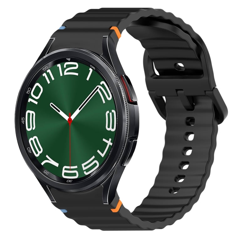Bracelet de montre en silicone à dégagement rapide avec coutures à grain ondulé, For Samsung Galaxy Watch 6 40mm, For Samsung Galaxy Watch 6 Classic 43mm, For Samsung Galaxy Watch 5 Pro Golf Edition, For Samsung Galaxy Watch 5 Golf Edition             ...