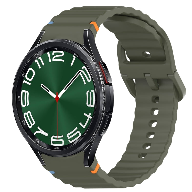 Bracelet de montre en silicone à dégagement rapide avec coutures à grain ondulé, For Samsung Galaxy Watch 6 40mm, For Samsung Galaxy Watch 6 Classic 43mm, For Samsung Galaxy Watch 5 Pro Golf Edition, For Samsung Galaxy Watch 5 Golf Edition             ...