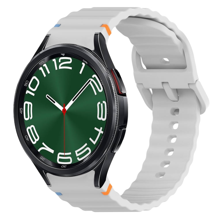 Bracelet de montre en silicone à dégagement rapide avec coutures à grain ondulé, For Samsung Galaxy Watch 6 40mm, For Samsung Galaxy Watch 6 Classic 43mm, For Samsung Galaxy Watch 5 Pro Golf Edition, For Samsung Galaxy Watch 5 Golf Edition             ...