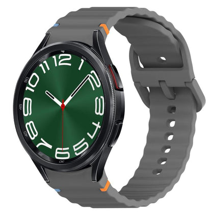 Bracelet de montre en silicone à dégagement rapide avec coutures à grain ondulé, For Samsung Galaxy Watch 6 40mm, For Samsung Galaxy Watch 6 Classic 43mm, For Samsung Galaxy Watch 5 Pro Golf Edition, For Samsung Galaxy Watch 5 Golf Edition             ...