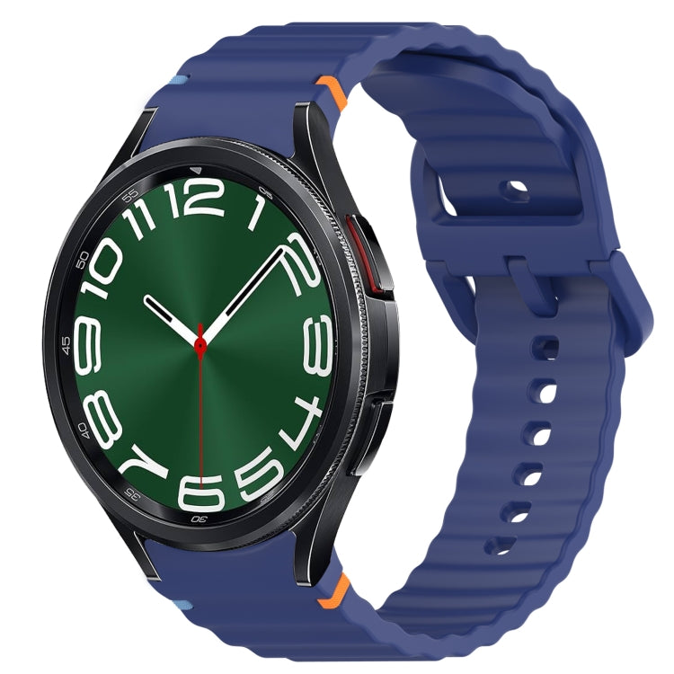Bracelet de montre en silicone à dégagement rapide avec coutures à grain ondulé, For Samsung Galaxy Watch 6 40mm, For Samsung Galaxy Watch 6 Classic 43mm, For Samsung Galaxy Watch 5 Pro Golf Edition, For Samsung Galaxy Watch 5 Golf Edition             ...