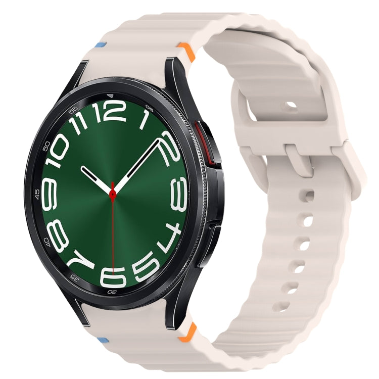 Bracelet de montre en silicone à dégagement rapide avec coutures à grain ondulé, For Samsung Galaxy Watch 6 40mm, For Samsung Galaxy Watch 6 Classic 43mm, For Samsung Galaxy Watch 5 Pro Golf Edition, For Samsung Galaxy Watch 5 Golf Edition             ...