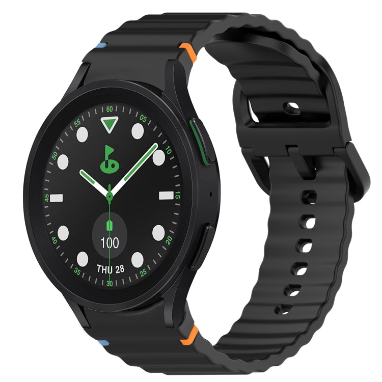 Bracelet de montre en silicone à dégagement rapide avec coutures à grain ondulé, For Samsung Galaxy Watch 6 40mm, For Samsung Galaxy Watch 6 Classic 43mm, For Samsung Galaxy Watch 5 Pro Golf Edition, For Samsung Galaxy Watch 5 Golf Edition             ...
