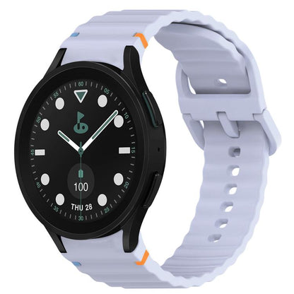 Bracelet de montre en silicone à dégagement rapide avec coutures à grain ondulé, For Samsung Galaxy Watch 6 40mm, For Samsung Galaxy Watch 6 Classic 43mm, For Samsung Galaxy Watch 5 Pro Golf Edition, For Samsung Galaxy Watch 5 Golf Edition             ...
