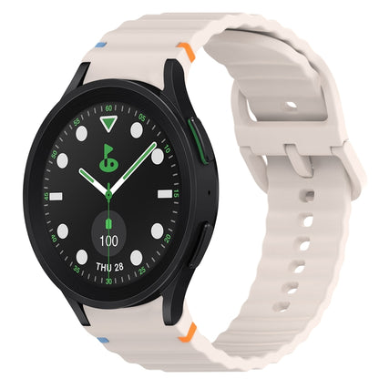 Bracelet de montre en silicone à dégagement rapide avec coutures à grain ondulé, For Samsung Galaxy Watch 6 40mm, For Samsung Galaxy Watch 6 Classic 43mm, For Samsung Galaxy Watch 5 Pro Golf Edition, For Samsung Galaxy Watch 5 Golf Edition             ...