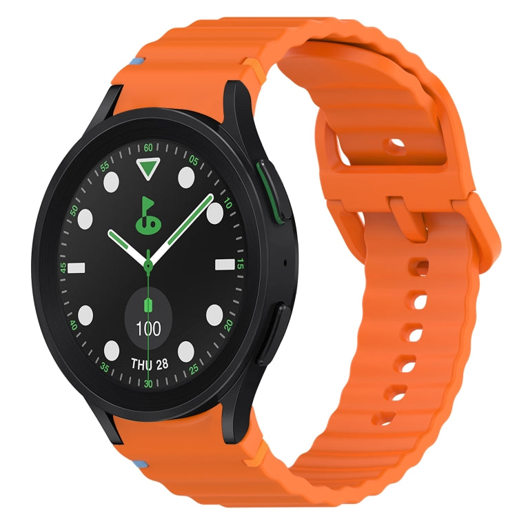Bracelet de montre en silicone à dégagement rapide avec coutures à grain ondulé, For Samsung Galaxy Watch 6 40mm, For Samsung Galaxy Watch 6 Classic 43mm, For Samsung Galaxy Watch 5 Pro Golf Edition, For Samsung Galaxy Watch 5 Golf Edition             ...