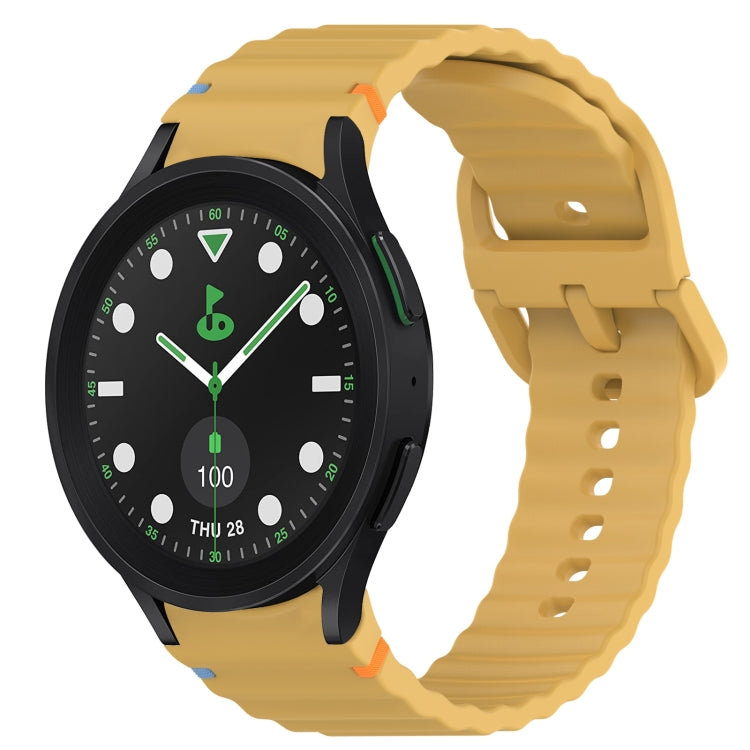 Bracelet de montre en silicone à dégagement rapide avec coutures à grain ondulé, For Samsung Galaxy Watch 6 40mm, For Samsung Galaxy Watch 6 Classic 43mm, For Samsung Galaxy Watch 5 Pro Golf Edition, For Samsung Galaxy Watch 5 Golf Edition             ...