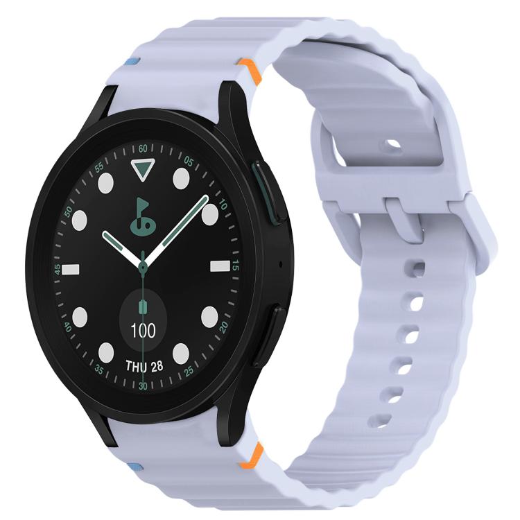 Bracelet de montre en silicone à dégagement rapide avec coutures à grain ondulé, For Samsung Galaxy Watch 6 40mm, For Samsung Galaxy Watch 6 Classic 43mm, For Samsung Galaxy Watch 5 Pro Golf Edition, For Samsung Galaxy Watch 5 Golf Edition             ...
