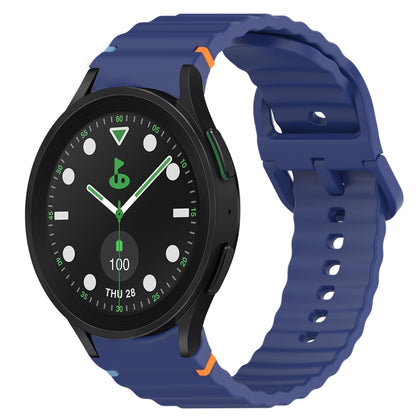 Bracelet de montre en silicone à dégagement rapide avec coutures à grain ondulé, For Samsung Galaxy Watch 6 40mm, For Samsung Galaxy Watch 6 Classic 43mm, For Samsung Galaxy Watch 5 Pro Golf Edition, For Samsung Galaxy Watch 5 Golf Edition             ...