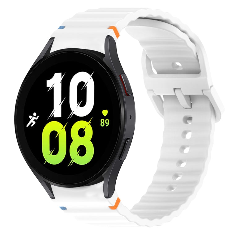 Bracelet de montre en silicone à dégagement rapide avec coutures à grain ondulé, For Samsung Galaxy Watch 6 40mm, For Samsung Galaxy Watch 6 Classic 43mm, For Samsung Galaxy Watch 5 Pro Golf Edition, For Samsung Galaxy Watch 5 Golf Edition             ...