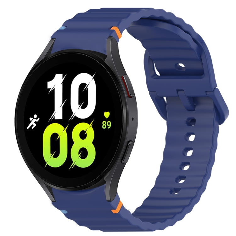 Bracelet de montre en silicone à dégagement rapide avec coutures à grain ondulé, For Samsung Galaxy Watch 6 40mm, For Samsung Galaxy Watch 6 Classic 43mm, For Samsung Galaxy Watch 5 Pro Golf Edition, For Samsung Galaxy Watch 5 Golf Edition             ...