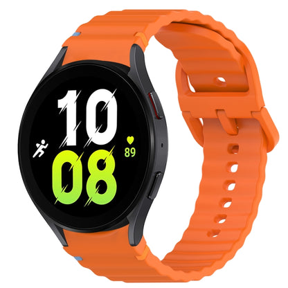 Bracelet de montre en silicone à dégagement rapide avec coutures à grain ondulé, For Samsung Galaxy Watch 5 Pro  45mm, For Samsung Galaxy Watch 5  40mm, For Samsung Galaxy Watch 4 44mm, For Samsung Galaxy Watch 4 40mm                                   ...