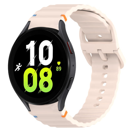 Bracelet de montre en silicone à dégagement rapide avec coutures à grain ondulé, For Samsung Galaxy Watch 5 Pro  45mm, For Samsung Galaxy Watch 5  40mm, For Samsung Galaxy Watch 4 44mm, For Samsung Galaxy Watch 4 40mm                                   ...