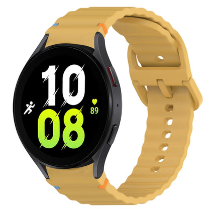 Bracelet de montre en silicone à dégagement rapide avec coutures à grain ondulé, For Samsung Galaxy Watch 5 Pro  45mm, For Samsung Galaxy Watch 5  40mm, For Samsung Galaxy Watch 4 44mm, For Samsung Galaxy Watch 4 40mm                                   ...
