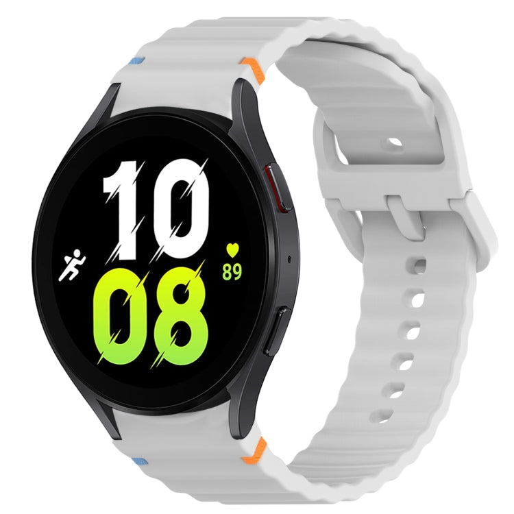 Bracelet de montre en silicone à dégagement rapide avec coutures à grain ondulé, For Samsung Galaxy Watch 5 Pro  45mm, For Samsung Galaxy Watch 5  40mm, For Samsung Galaxy Watch 4 44mm, For Samsung Galaxy Watch 4 40mm                                   ...