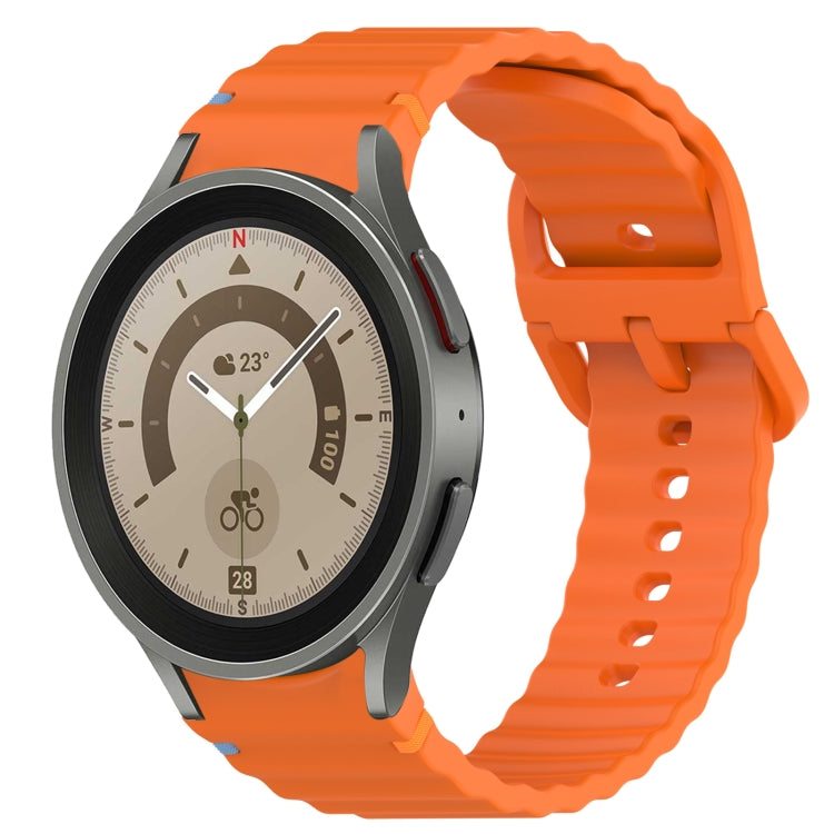 Bracelet de montre en silicone à dégagement rapide avec coutures à grain ondulé, For Samsung Galaxy Watch 5 Pro  45mm, For Samsung Galaxy Watch 5  40mm, For Samsung Galaxy Watch 4 44mm, For Samsung Galaxy Watch 4 40mm                                   ...