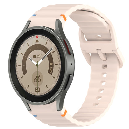 Bracelet de montre en silicone à dégagement rapide avec coutures à grain ondulé, For Samsung Galaxy Watch 5 Pro  45mm, For Samsung Galaxy Watch 5  40mm, For Samsung Galaxy Watch 4 44mm, For Samsung Galaxy Watch 4 40mm                                   ...