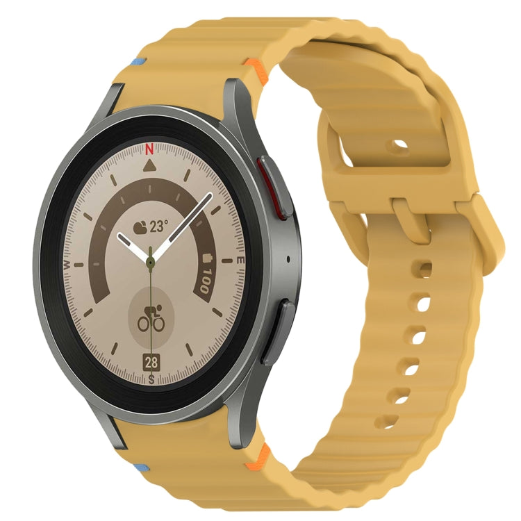 Bracelet de montre en silicone à dégagement rapide avec coutures à grain ondulé, For Samsung Galaxy Watch 5 Pro  45mm, For Samsung Galaxy Watch 5  40mm, For Samsung Galaxy Watch 4 44mm, For Samsung Galaxy Watch 4 40mm                                   ...
