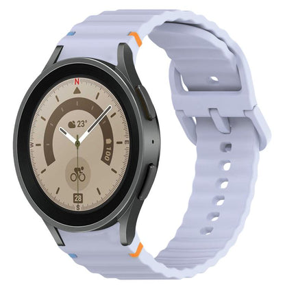 Bracelet de montre en silicone à dégagement rapide avec coutures à grain ondulé, For Samsung Galaxy Watch 5 Pro  45mm, For Samsung Galaxy Watch 5  40mm, For Samsung Galaxy Watch 4 44mm, For Samsung Galaxy Watch 4 40mm                                   ...