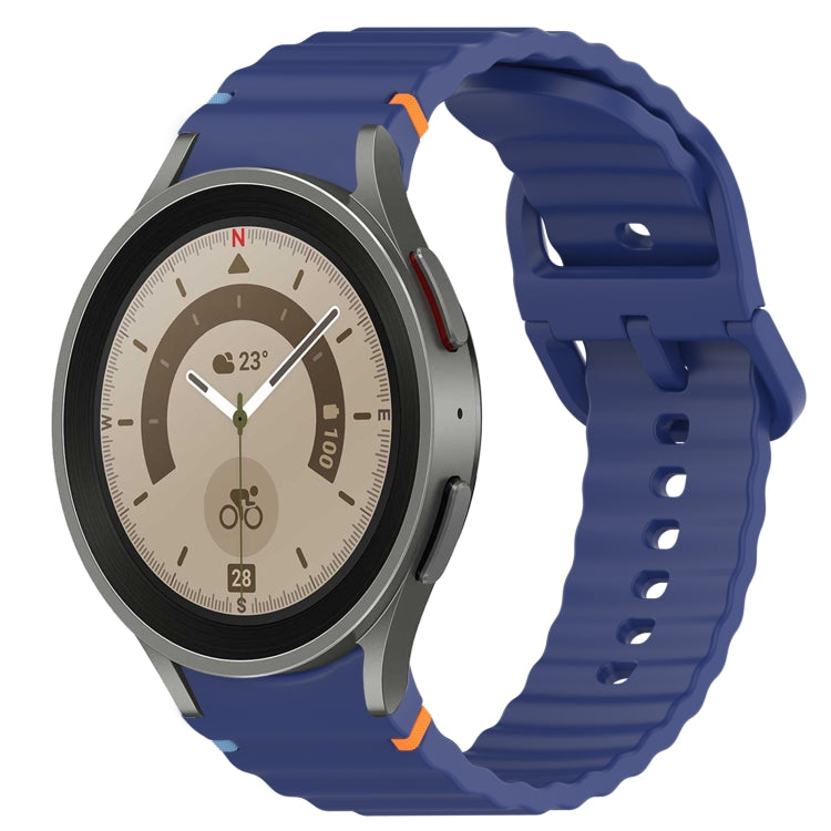 Bracelet de montre en silicone à dégagement rapide avec coutures à grain ondulé, For Samsung Galaxy Watch 5 Pro  45mm, For Samsung Galaxy Watch 5  40mm, For Samsung Galaxy Watch 4 44mm, For Samsung Galaxy Watch 4 40mm                                   ...