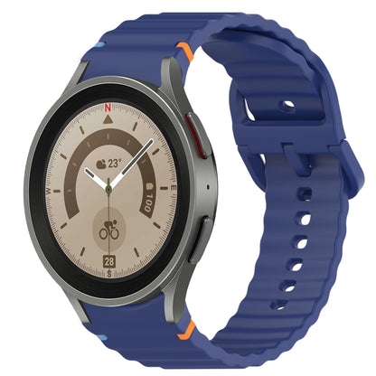 Bracelet de montre en silicone à dégagement rapide avec coutures à grain ondulé, For Samsung Galaxy Watch 5 Pro  45mm, For Samsung Galaxy Watch 5  40mm, For Samsung Galaxy Watch 4 44mm, For Samsung Galaxy Watch 4 40mm                                   ...