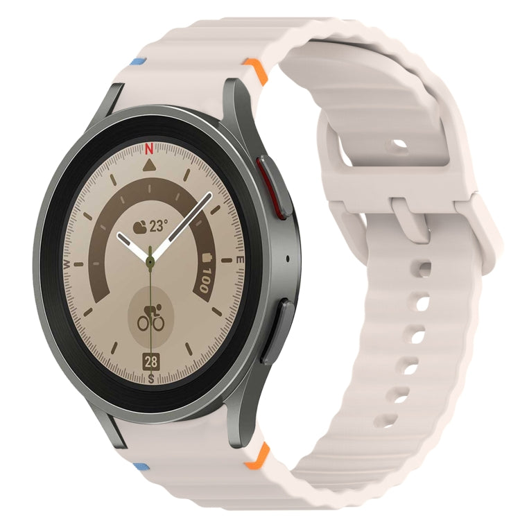Bracelet de montre en silicone à dégagement rapide avec coutures à grain ondulé, For Samsung Galaxy Watch 5 Pro  45mm, For Samsung Galaxy Watch 5  40mm, For Samsung Galaxy Watch 4 44mm, For Samsung Galaxy Watch 4 40mm                                   ...