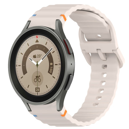 Bracelet de montre en silicone à dégagement rapide avec coutures à grain ondulé, For Samsung Galaxy Watch 5 Pro  45mm, For Samsung Galaxy Watch 5  40mm, For Samsung Galaxy Watch 4 44mm, For Samsung Galaxy Watch 4 40mm                                   ...