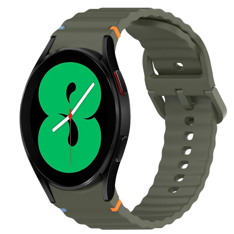 Bracelet de montre en silicone à dégagement rapide avec coutures à grain ondulé, For Samsung Galaxy Watch 5 Pro  45mm, For Samsung Galaxy Watch 5  40mm, For Samsung Galaxy Watch 4 44mm, For Samsung Galaxy Watch 4 40mm                                   ...