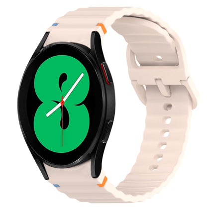 Bracelet de montre en silicone à dégagement rapide avec coutures à grain ondulé, For Samsung Galaxy Watch 5 Pro  45mm, For Samsung Galaxy Watch 5  40mm, For Samsung Galaxy Watch 4 44mm, For Samsung Galaxy Watch 4 40mm                                   ...