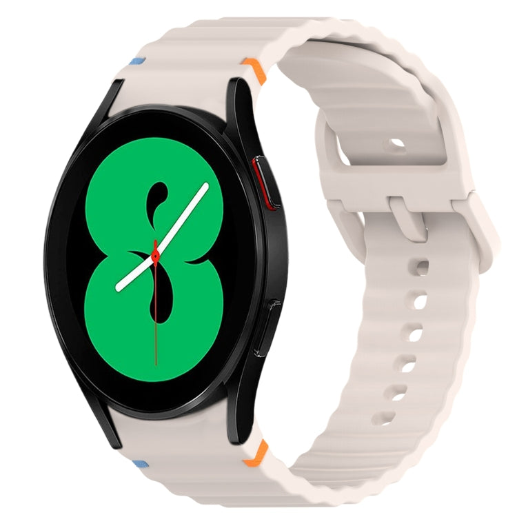 Bracelet de montre en silicone à dégagement rapide avec coutures à grain ondulé, For Samsung Galaxy Watch 5 Pro  45mm, For Samsung Galaxy Watch 5  40mm, For Samsung Galaxy Watch 4 44mm, For Samsung Galaxy Watch 4 40mm                                   ...