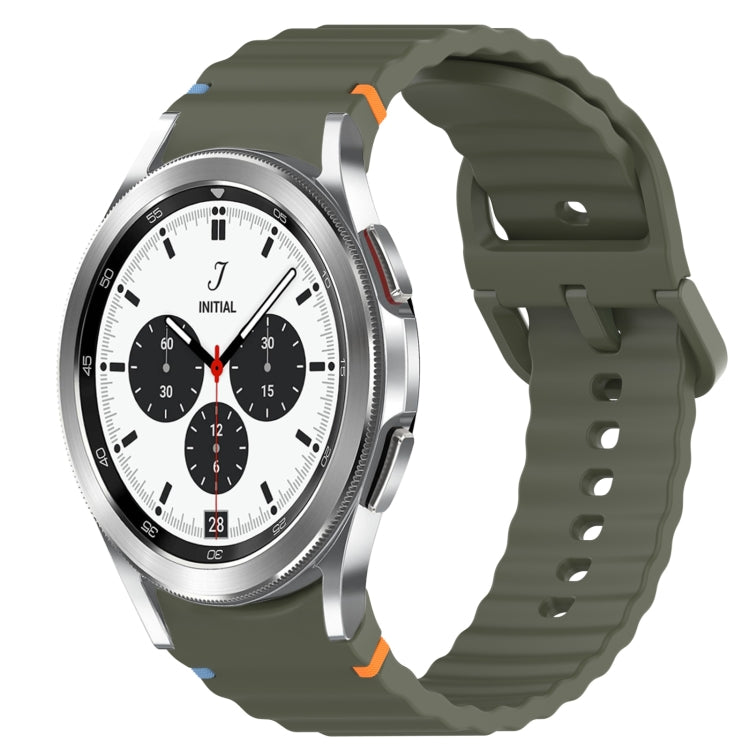 Bracelet de montre en silicone à dégagement rapide avec coutures à grain ondulé, For Samsung Galaxy Watch 5 Pro  45mm, For Samsung Galaxy Watch 5  40mm, For Samsung Galaxy Watch 4 44mm, For Samsung Galaxy Watch 4 40mm                                   ...