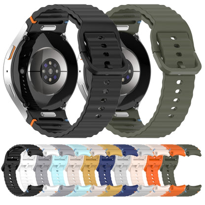 Bracelet de montre en silicone à dégagement rapide avec coutures à grain ondulé, For Samsung Galaxy Watch 5 Pro  45mm, For Samsung Galaxy Watch 5  40mm, For Samsung Galaxy Watch 4 44mm, For Samsung Galaxy Watch 4 40mm                                   ...