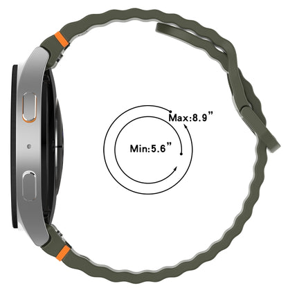 Bracelet de montre en silicone à dégagement rapide avec coutures à grain ondulé, For Samsung Galaxy Watch 6 40mm, For Samsung Galaxy Watch 6 Classic 43mm, For Samsung Galaxy Watch 5 Pro Golf Edition, For Samsung Galaxy Watch 5 Golf Edition             ...