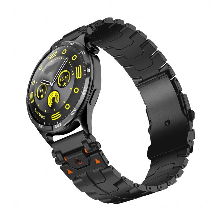 Bracelet de montre en métal avec boucle de sécurité en acier inoxydable, 22mm