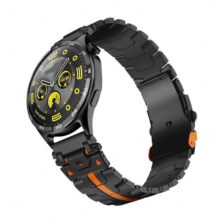 Bracelet de montre en métal avec boucle de sécurité en acier inoxydable, 22mm