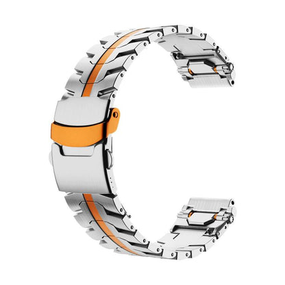 Bracelet de montre en métal avec boucle de sécurité en acier inoxydable, 22mm