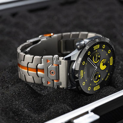 Bracelet de montre en métal avec boucle de sécurité en acier inoxydable, 22mm