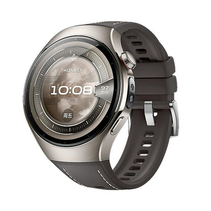 Bracelet de montre hybride en silicone et cuir, For Huawei Watch 5 42mm, For Huawei Watch 5 46mm